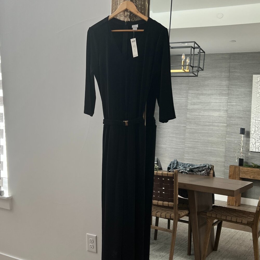 Chico's Travelers Slinky Jumpsuit Women's Black - Classic